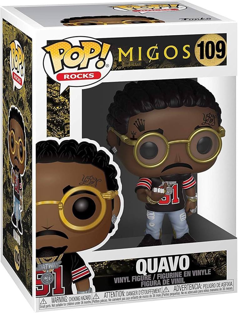 Amazon.com: Funko Pop! Rocks: Migos - Quavo, Multicolor : Funko