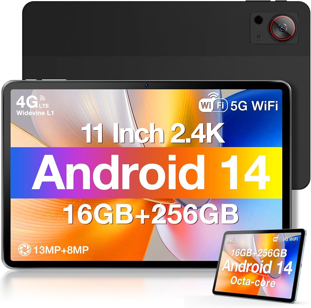 DOOGEE T30S 2024 Newest 11'' Android 14 Tablet - 16GB+256GB/1TB