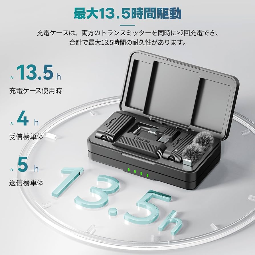 Amazon.co.jp: Ulanzi A100 ワイヤレスマイク ピンマイク スマホ外付け