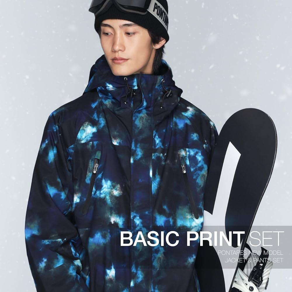Amazon | PONTAPES(ポンタぺス) スノボウェア スキーウェア 上下セット