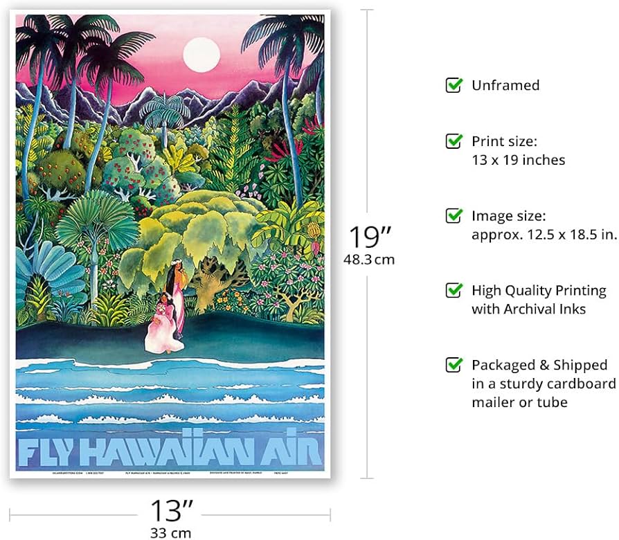 Amazon.com: Fly Hawaiian Air - Hawaii Women on the Beach