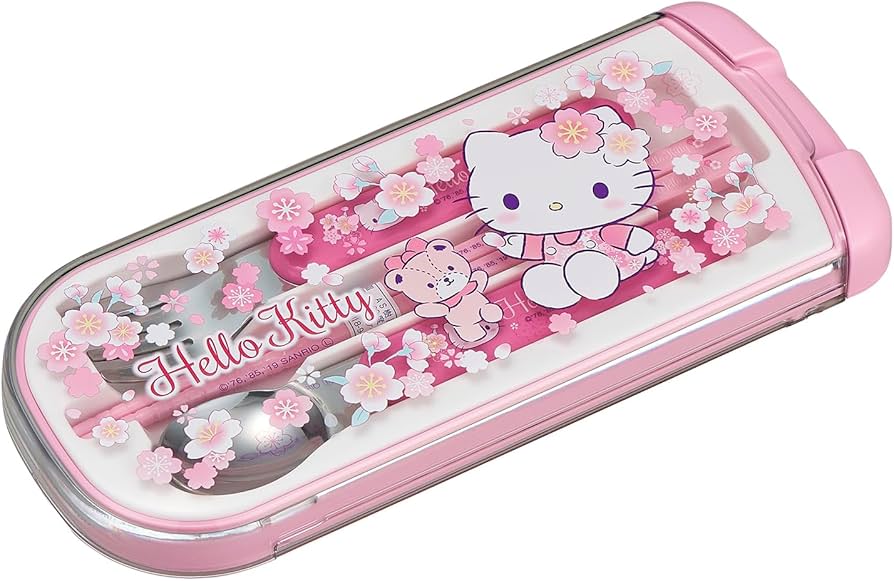 Amazon.com: OSK CT-20 Hello Kitty Cutlery Set, Sakura, Pull, Trio