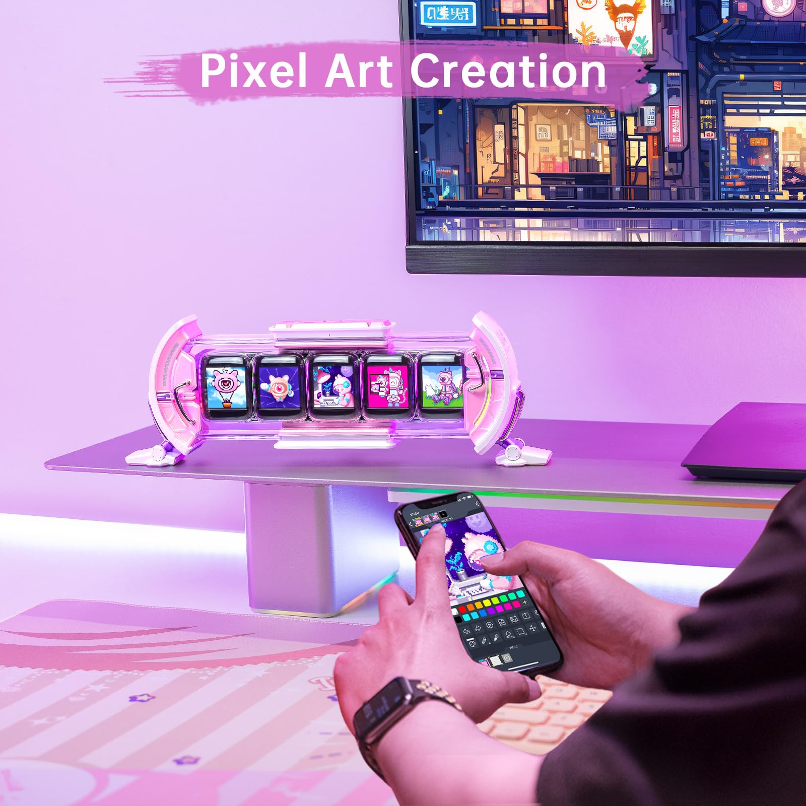 Amazon.com: Divoom Times Gate - Cute Gaming Digital Clock with