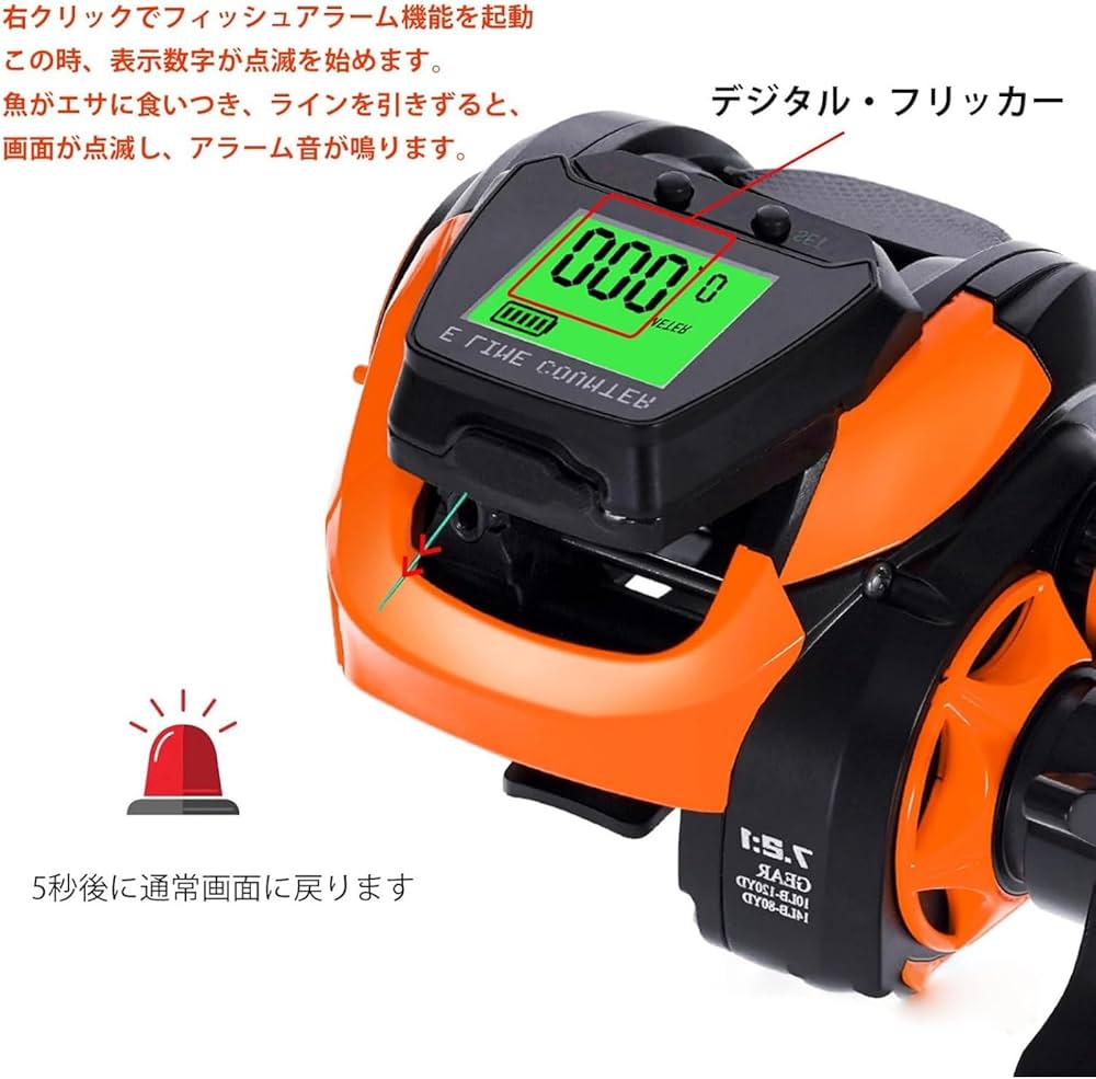 Amazon | kxptso 電動リールフライリールUSB充電滑らかリール感ギア比