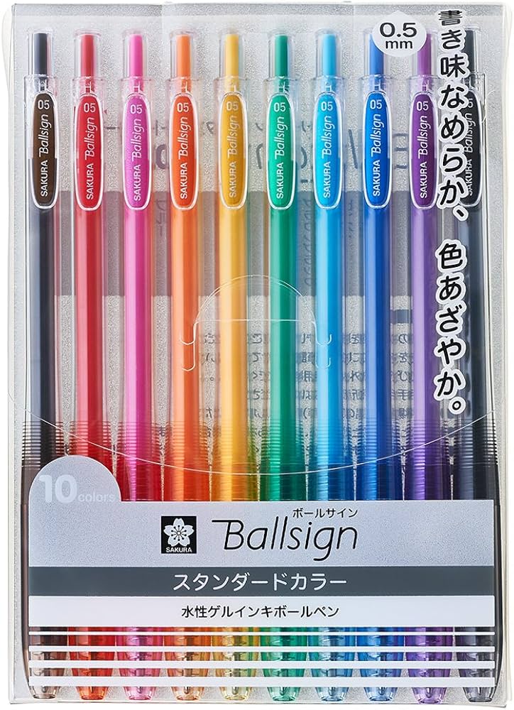 Amazon | サクラクレパス ジェルボールペン ボールサインノック05 10色