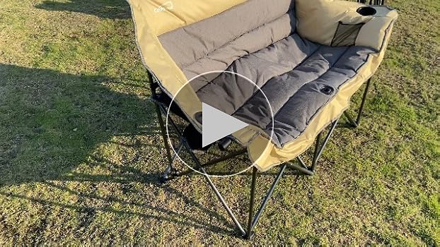 Amazon.com: Double Folding Camping Chair Fully Padded Loveseat