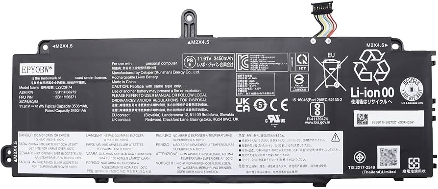 Amazon.com: EPYOBW L22C3P74 Laptop Battery 41Wh Compatible with
