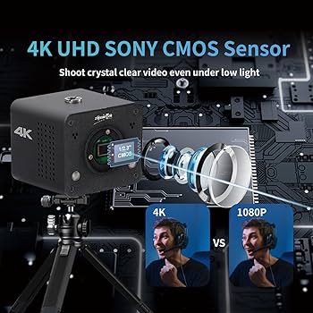 Amazon | Zowietek 4K NDI | HX3 POV ボックス カメラ PoE、ZowieCAM