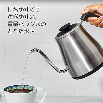 Amazon.co.jp : OXO 電気ケトル コーヒー ドリップ ケトル 1.0L 温度