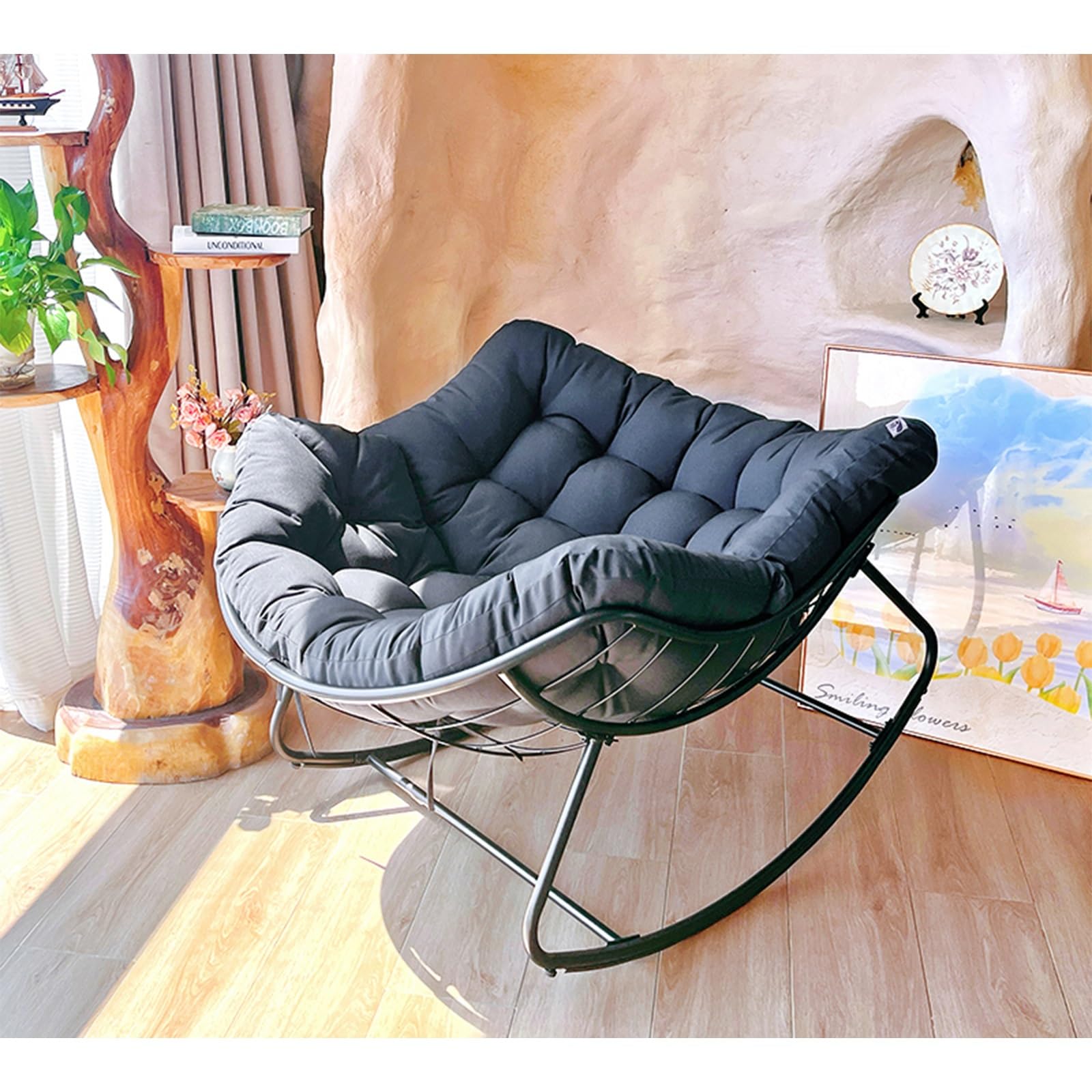 Amazon｜特大ロッキングチェア屋内エッグチェアリクライニングチェア