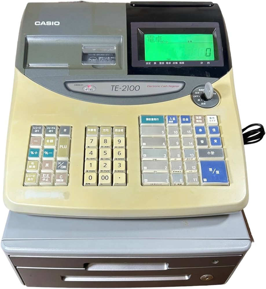 Amazon | CASIO TE-2100-15S グレー | レジスター本体 | 文房具