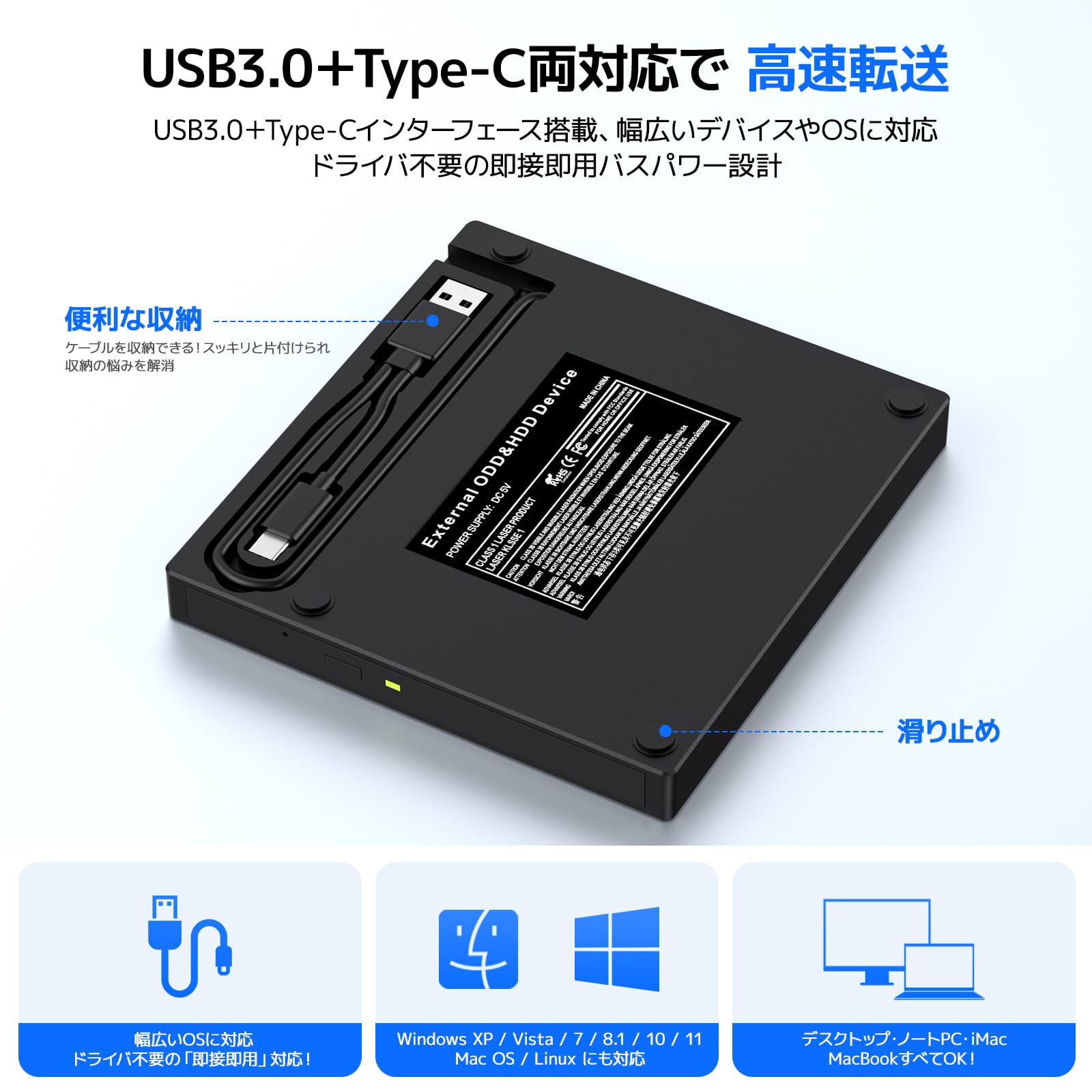 Amazon.co.jp: 外付けDVDドライブ 『2026年最新高速モデル・多機能1台