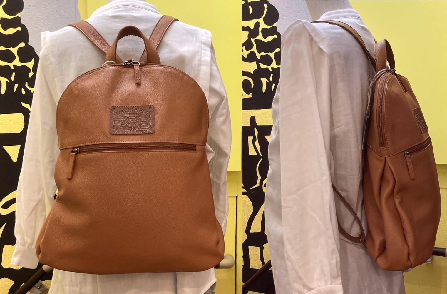 Amazon.co.jp: [わちふぃーるど] ダヤン 本革 レザーリュック キャメル