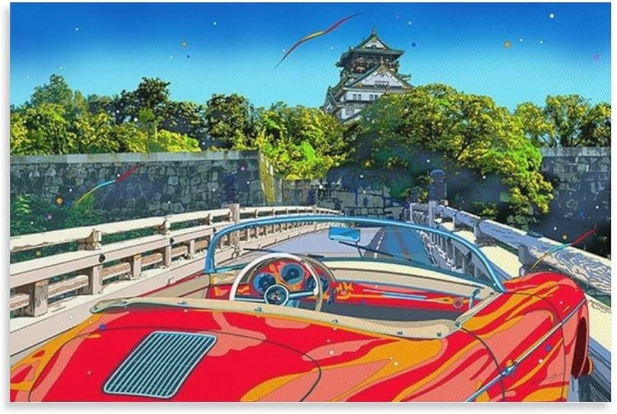 Amazon.co.jp: 鈴木英人の作品 《アート ポスター金の鯱への架け橋