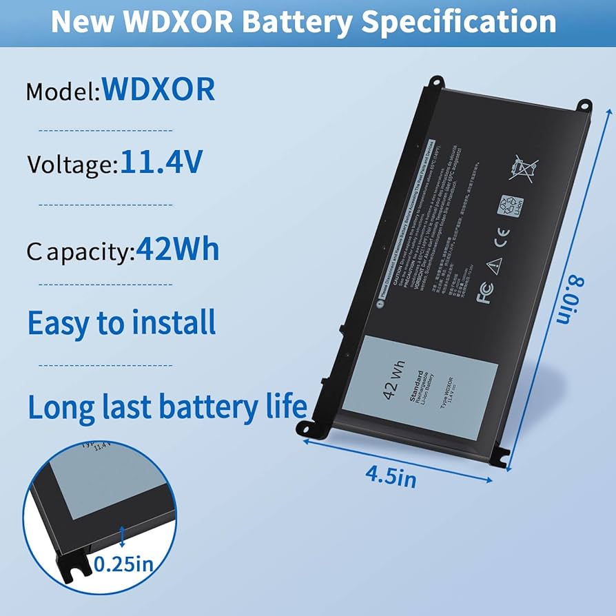 Amazon.com: 42Wh WDX0R Laptop Battery for Dell Inspiron 15 7579