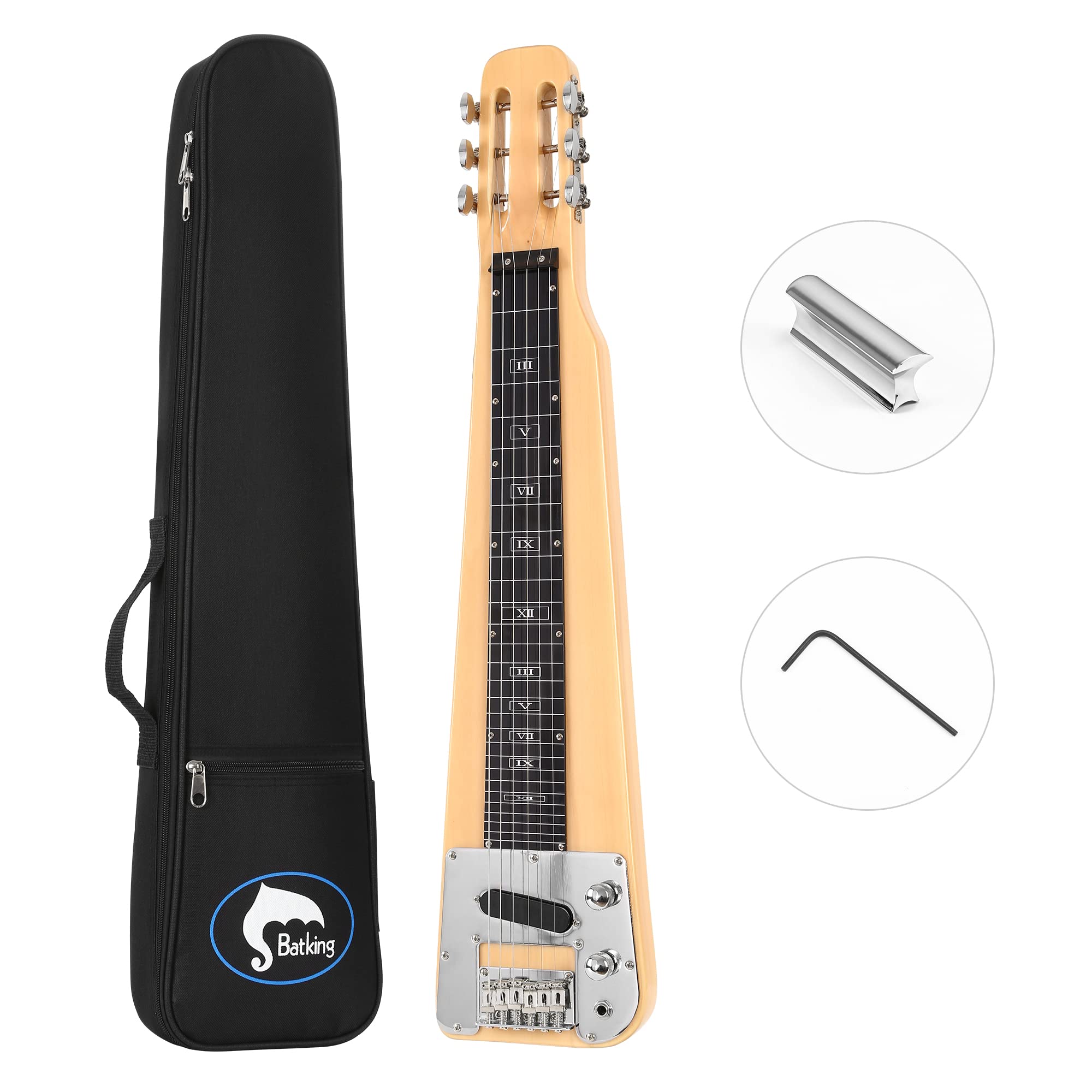 Amazon | MUSOO 6 ストリング エレクトリック ラップ スチール ギター