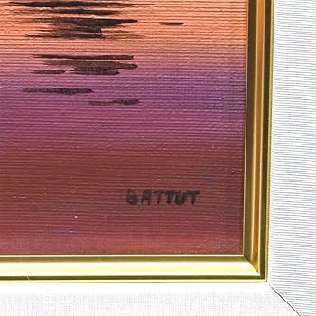 Amazon.co.jp: ミッシェルバテュ 紅の風車 油彩 変形12号 風景画 原画