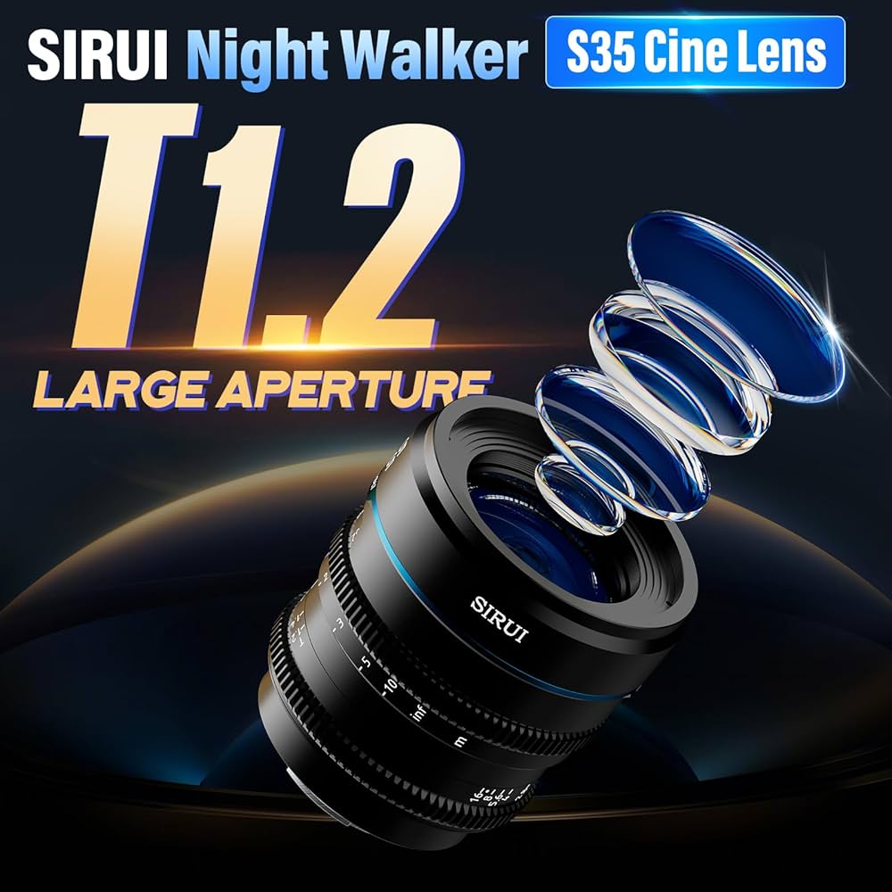 Amazon.co.jp: SIRUI Night Walker 55mm T1.2 S35シネレンズ 大口径