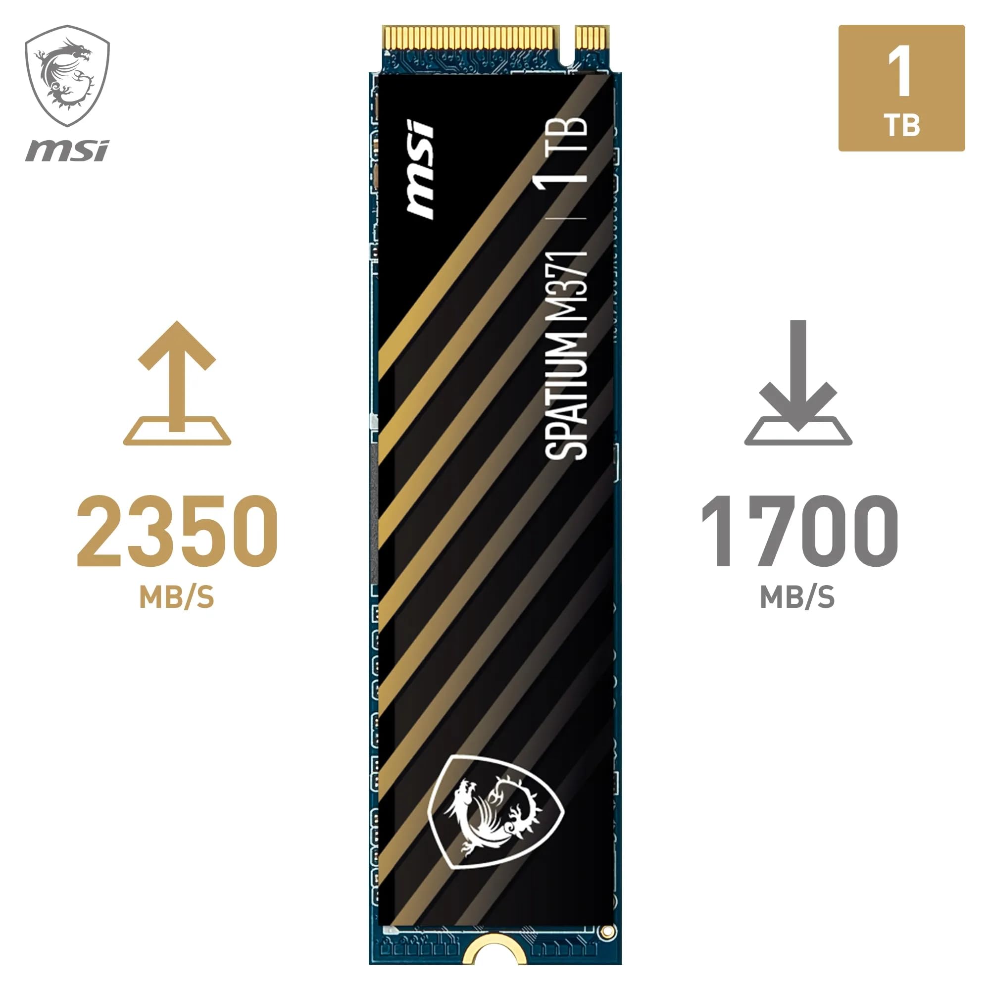 Amazon.com: MSI SPATIUM M371 NVMe M.2 1TB - PCIe 3x4 NVMe M.2