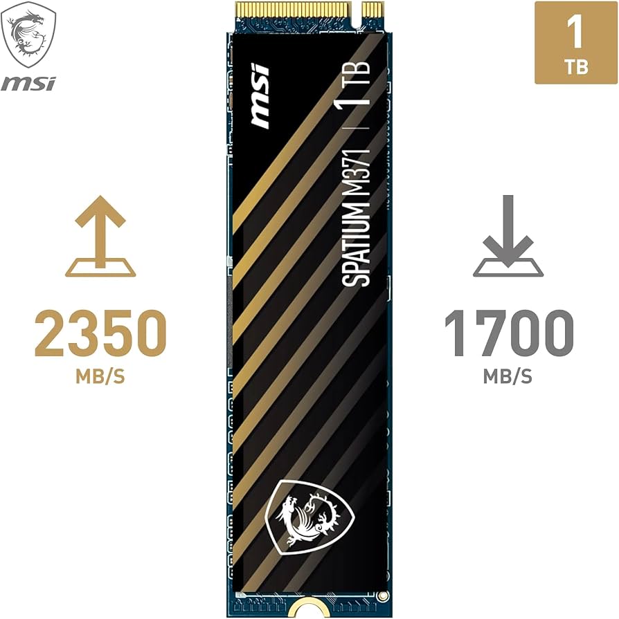 Amazon.com: MSI SPATIUM M371 NVMe M.2 1TB - PCIe 3x4 NVMe M.2