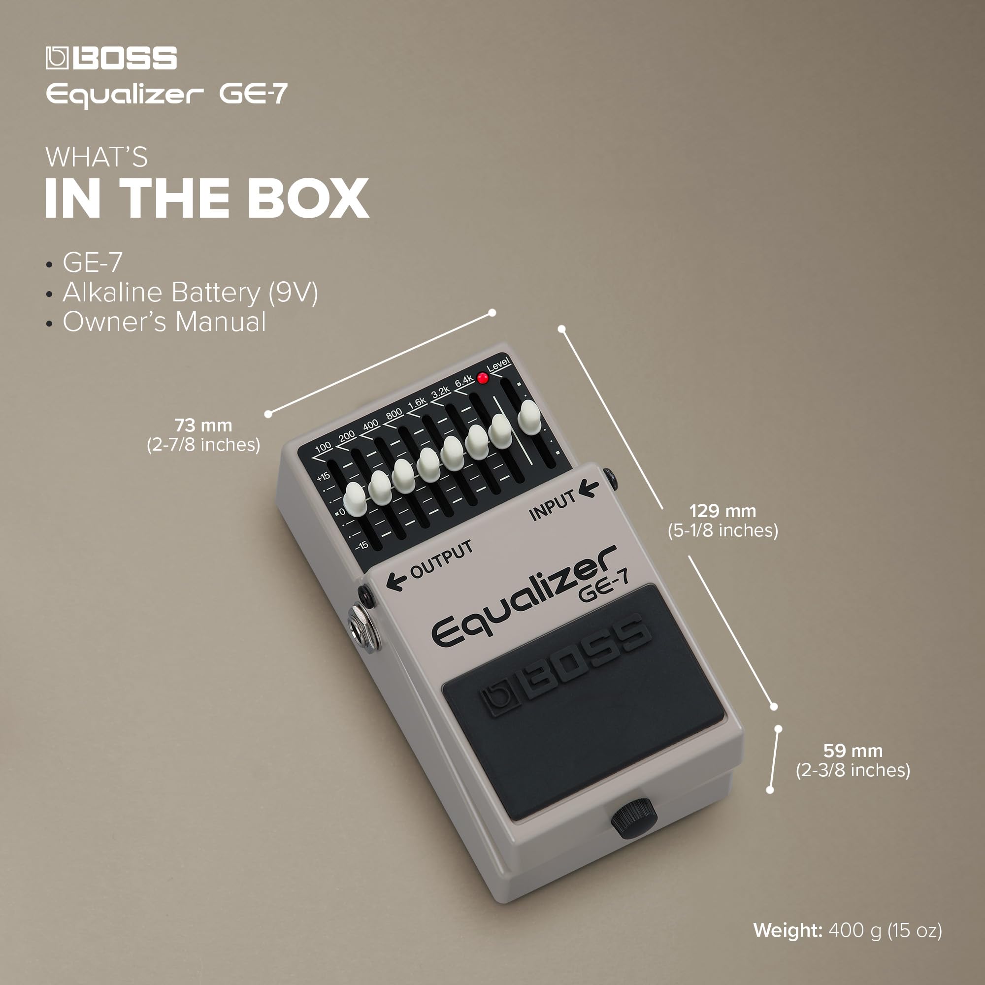 Amazon.com: BOSS GE-7 Equalizer | Compact Graphic Equalizer Pedal