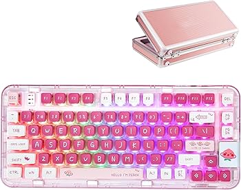 Amazon | YUNZII CK75 無線 ホットスワップメカニカルキーボード 透明