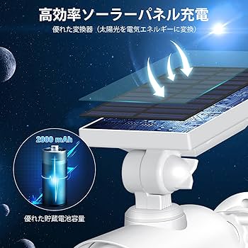 Amazon.co.jp : A-ZONE ソーラーライト 人感 センサーライト 屋外