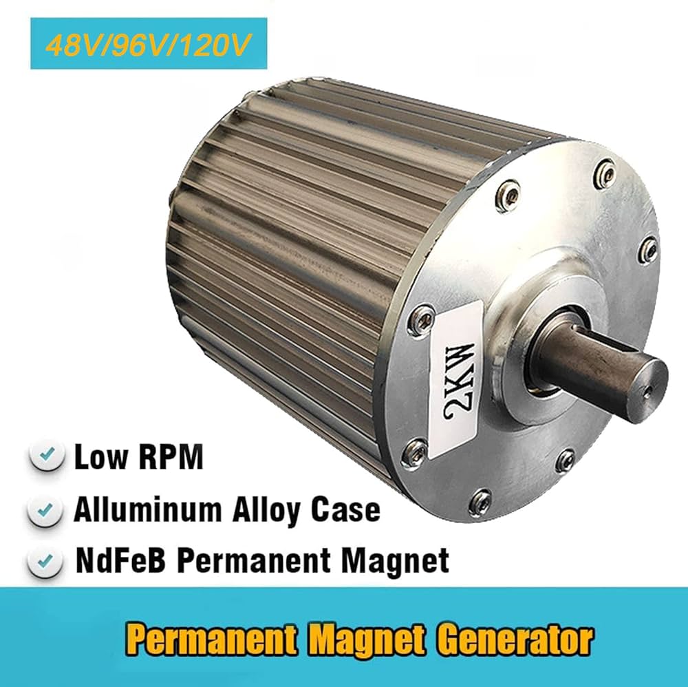 Amazon.co.jp: 三相 AC 永久磁石発電機 1KW 1.5KW 48V、高効率低回転