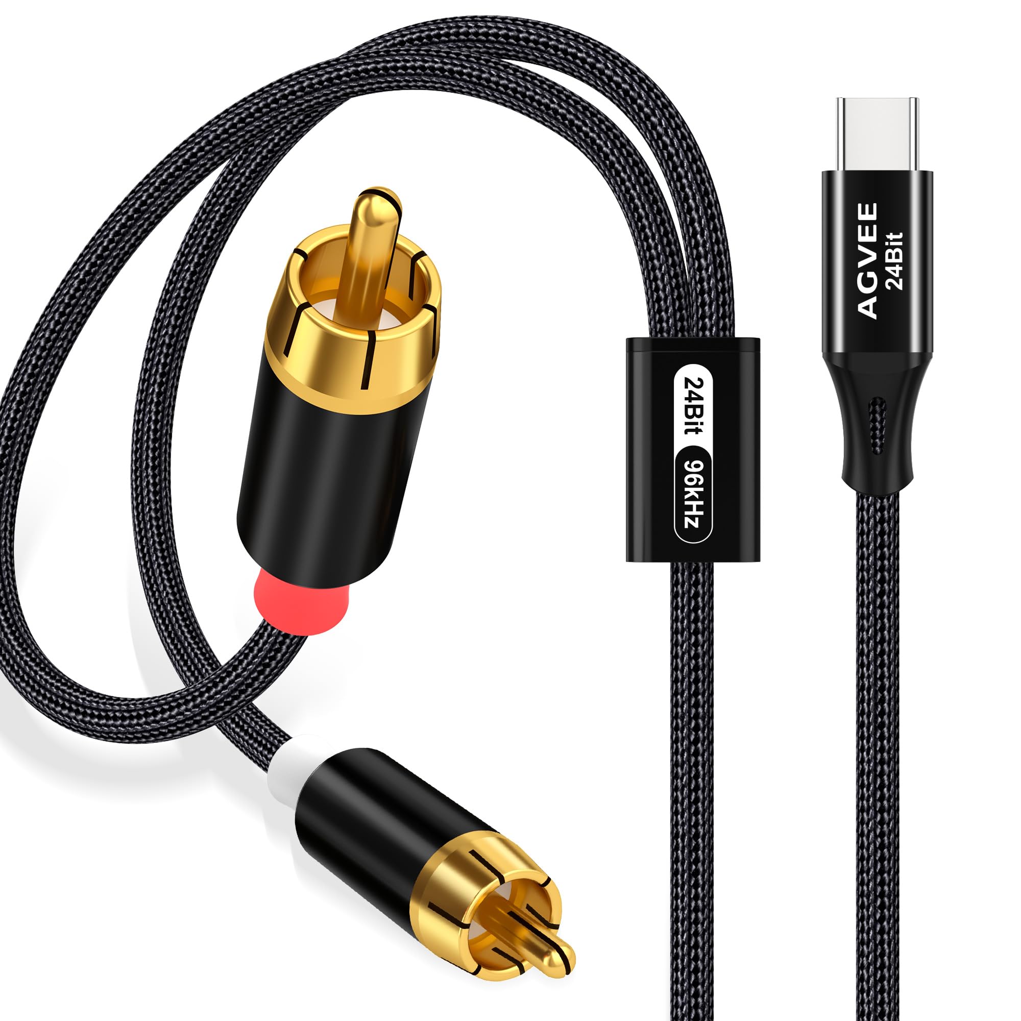 Amazon.com: AGVEE 6.6ft 24-bit/96kHZ USB C to RCA Audio Cable