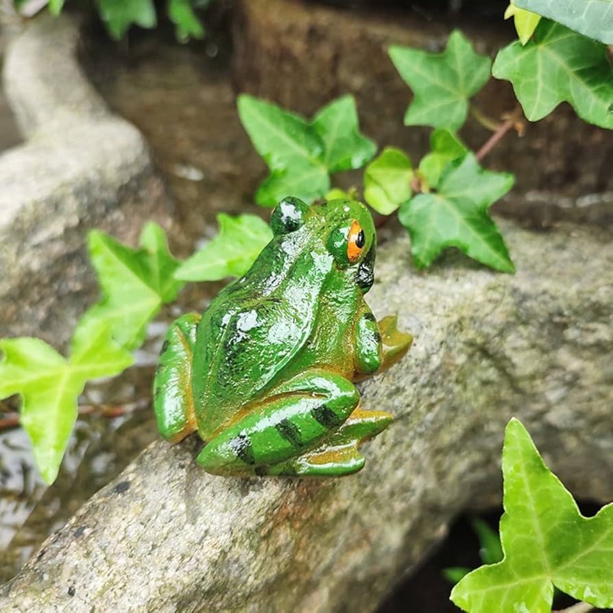 Amazon.co.jp: 蛙 置物 フロッグ おきもの カエル リアルなカエルの