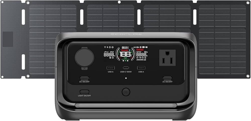 Amazon.co.jp: EcoFlow RIVER 3 Plus ポータブル電源 + 45Wソーラー