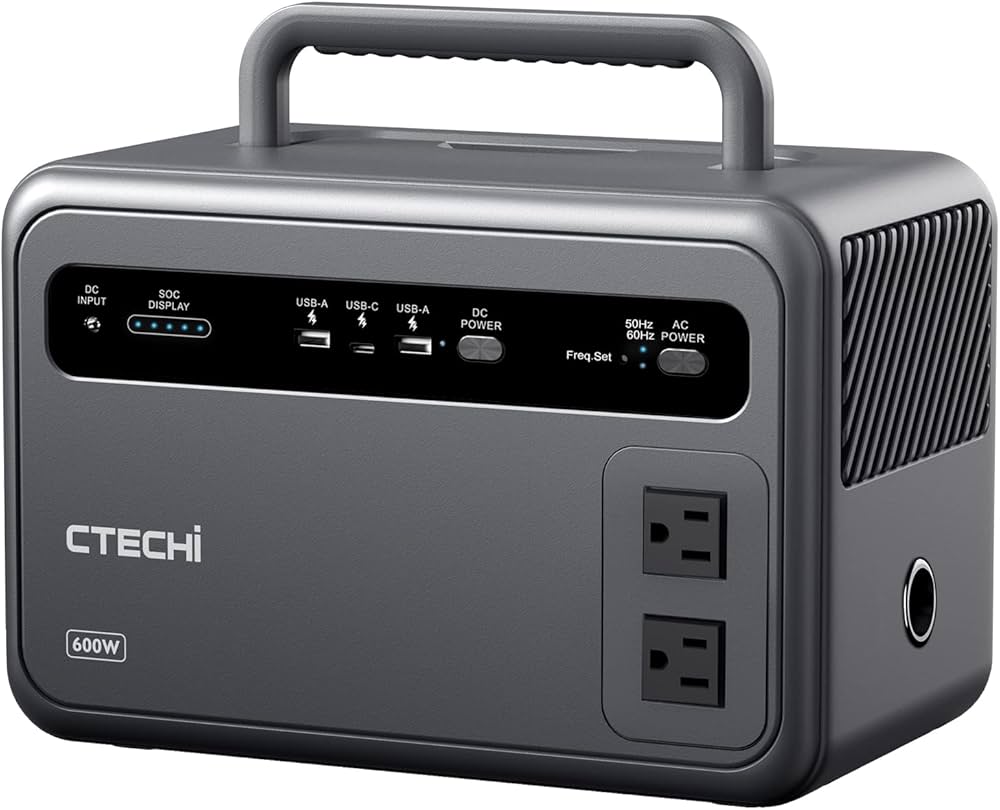 Amazon.co.jp: CTECHi ポータブル電源 600W 大容量 リン酸鉄リチウム