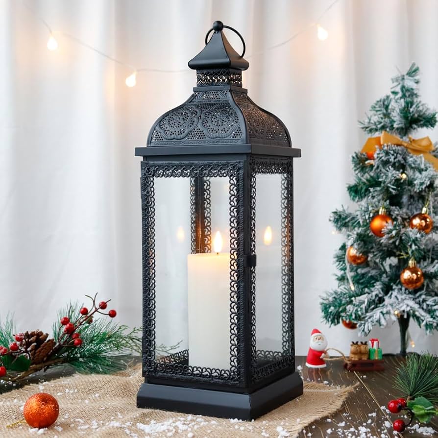 Amazon.com: TRIROCKS Rustic Style Metal Candle Lantern 19'' High
