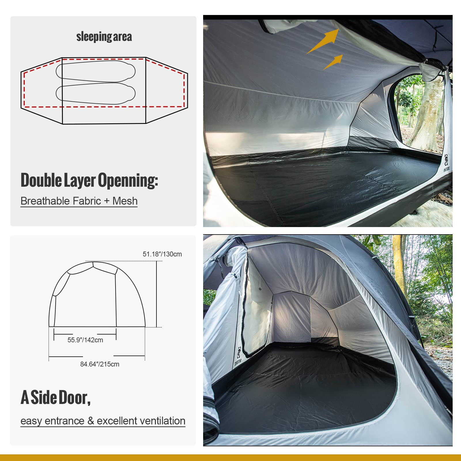Amazon.com : OneTigris COMETA Camping Tent, Detachable Inner Mesh