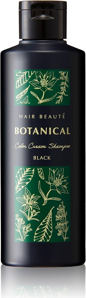 ヘアボーテボタニカルカラークリームシャンプーブラック200ml 6個セット