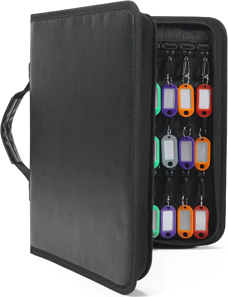 Haftigts Zippered Key Case Organizer with Handle, Waterproof and