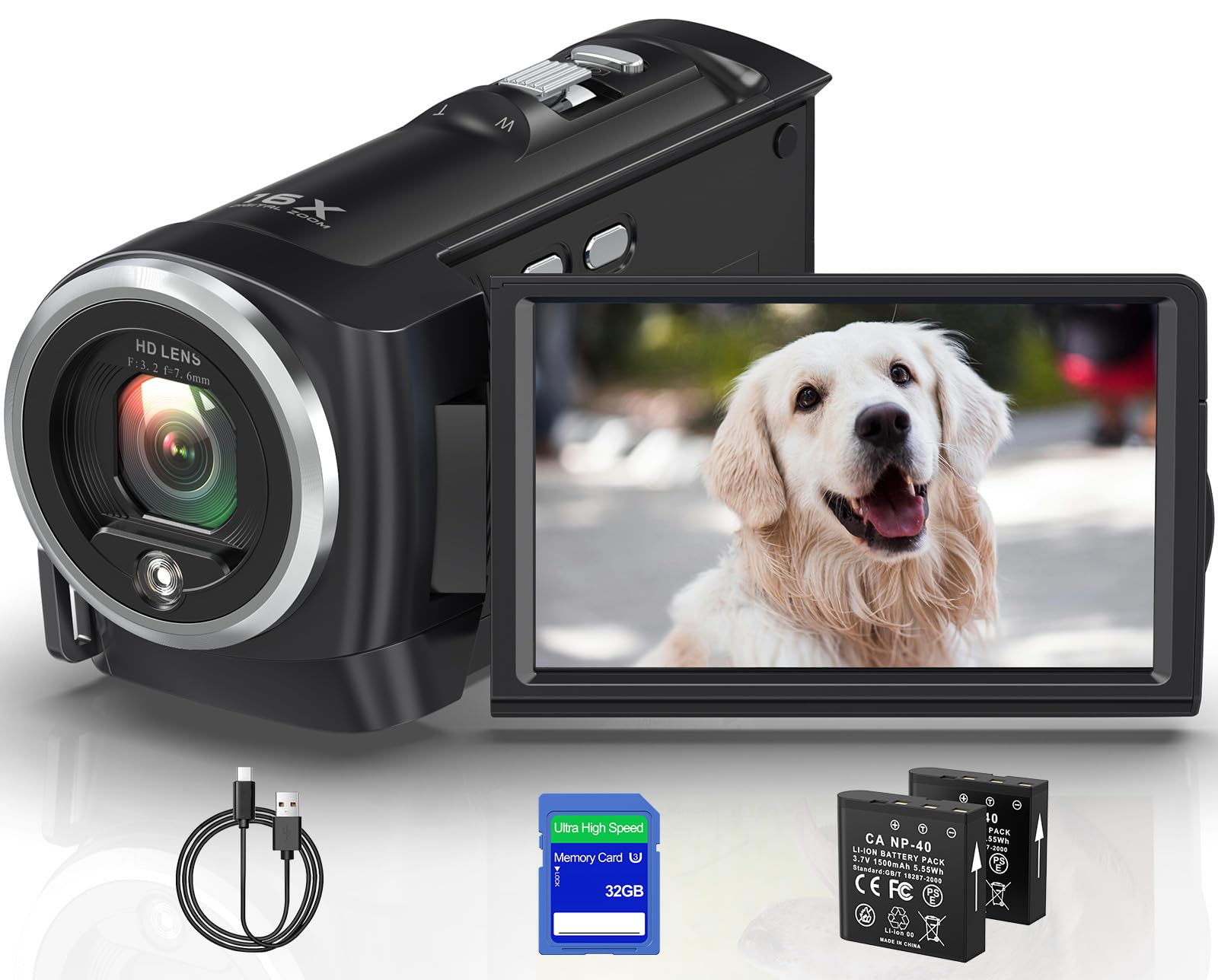 Amazon.com : VENOPTIX 2.7K Video Camera Camcorder QHD 50MP YouTube