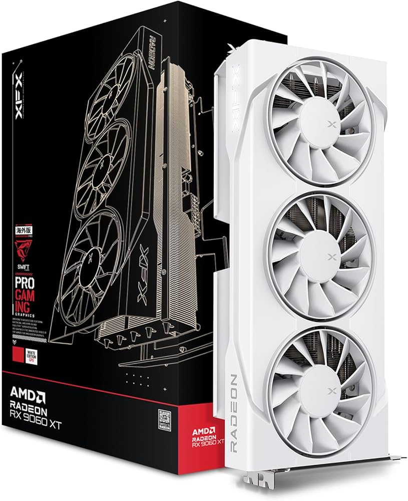 Amazon.com: XFX Swift AMD Radeon RX 9060 XT OC White Triple Fan