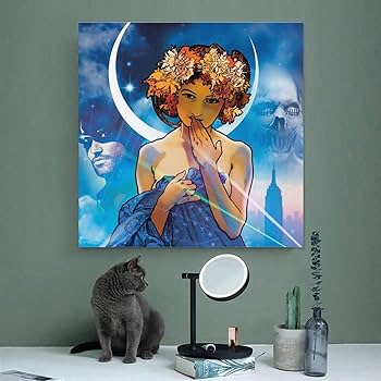 Amazon.co.jp: Alphonse Muchaアルフォンス・ミュシャ《月と星