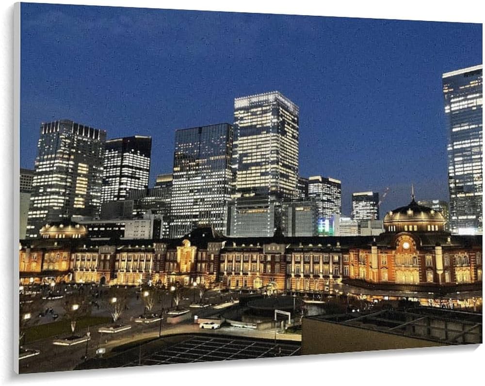 Amazon | 東京都東京駅丸の内駅舎 数字キットによる絵画 数字油絵 魅力