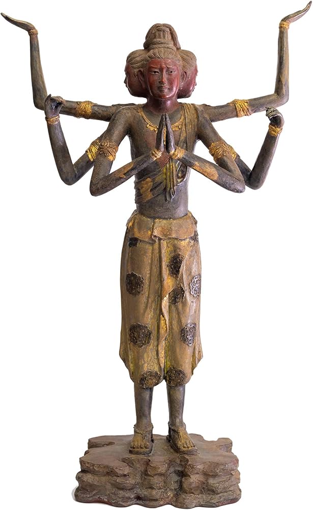 Amazon.co.jp: 国宝復刻版 阿修羅像 41cm漆仕上げ 蝋型/青銅（ブロンズ