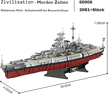 Amazon.co.jp: JMBricklayer 戦艦ビルディングブロックセット 60006