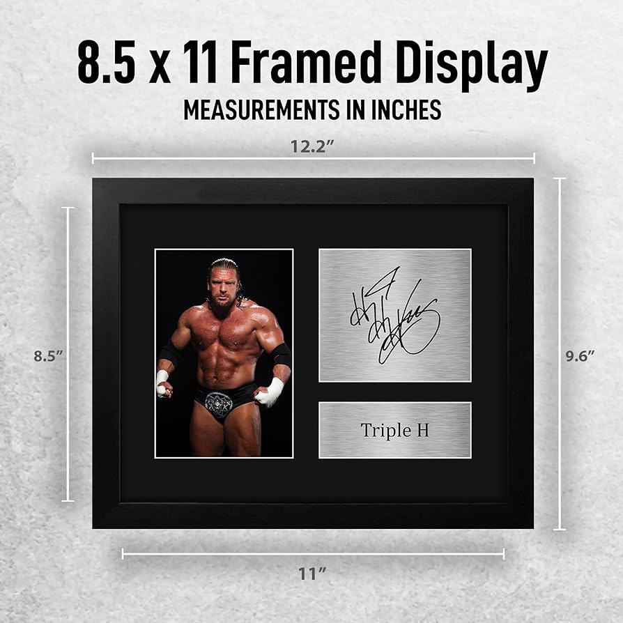 Amazon.com: HWC Trading Triple H Framed Gift Signed Printed