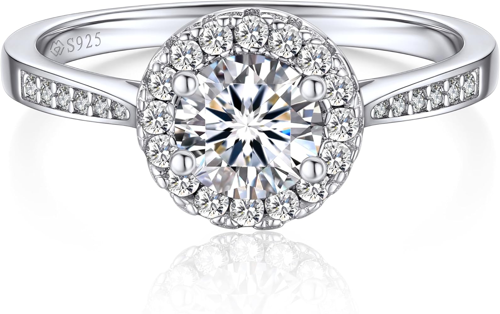 Amazon | [MomentWish] 指輪 レディース シルバー925 モアサナイト