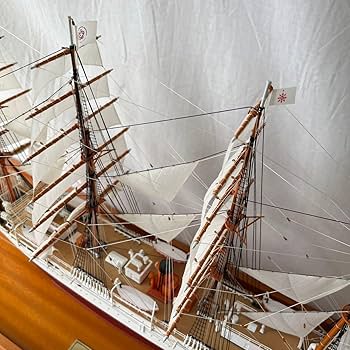Amazon | 大型帆船模型 初代日本丸 模型 ガラスケース入り