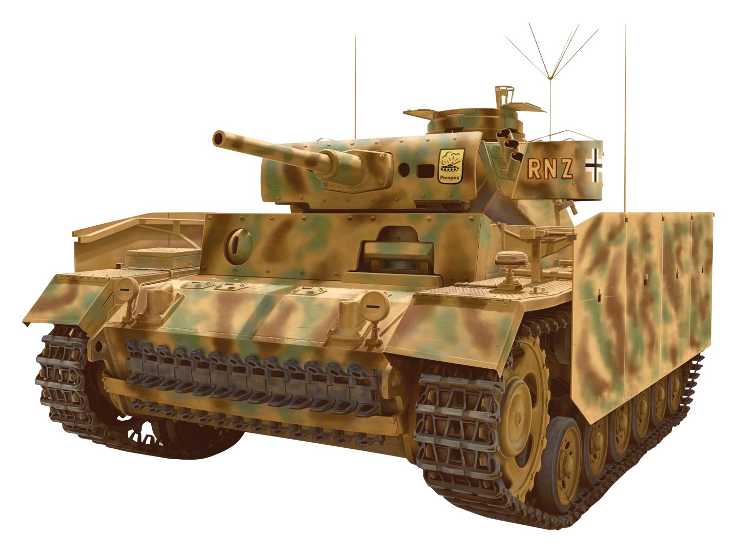 Amazon | プラッツ 1/35 第二次世界大戦 ドイツIII号指揮戦車J型 w