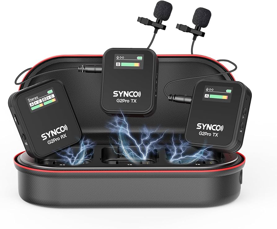 Amazon.com: SYNCO Wireless Lavalier Mic System, G2(A2) PRO Dual