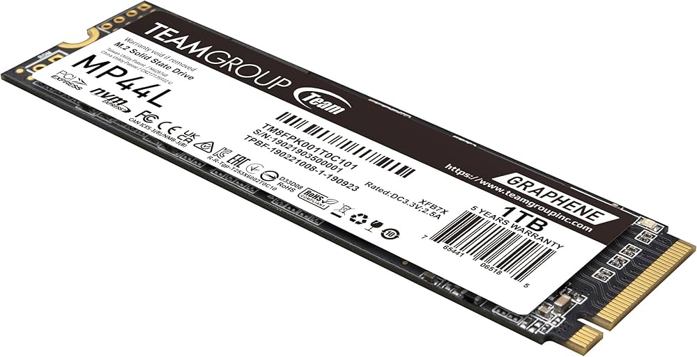Amazon | TEAMGROUP MP44L 1TB SLCキャッシュ NVMe 1.4 PCIe Gen 4x4 M
