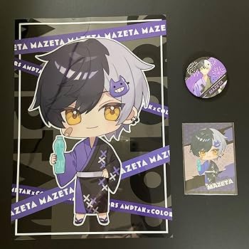 Amazon.co.jp: AMPTAK×COLORS グッズ まぜ太 缶バッジ カード クリア