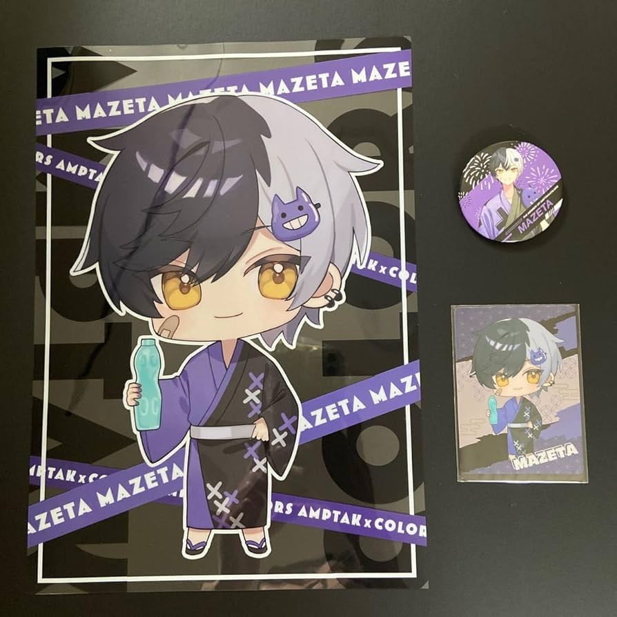 Amazon.co.jp: AMPTAK×COLORS グッズ まぜ太 缶バッジ カード クリア